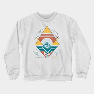 Bohemian Style Geometric Triangle Crewneck Sweatshirt